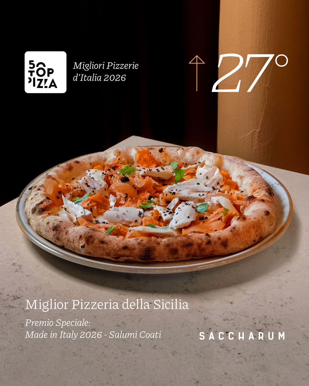 Saccharum Pizzeria Premi Riconoscimenti 50 Top Pizza Italia